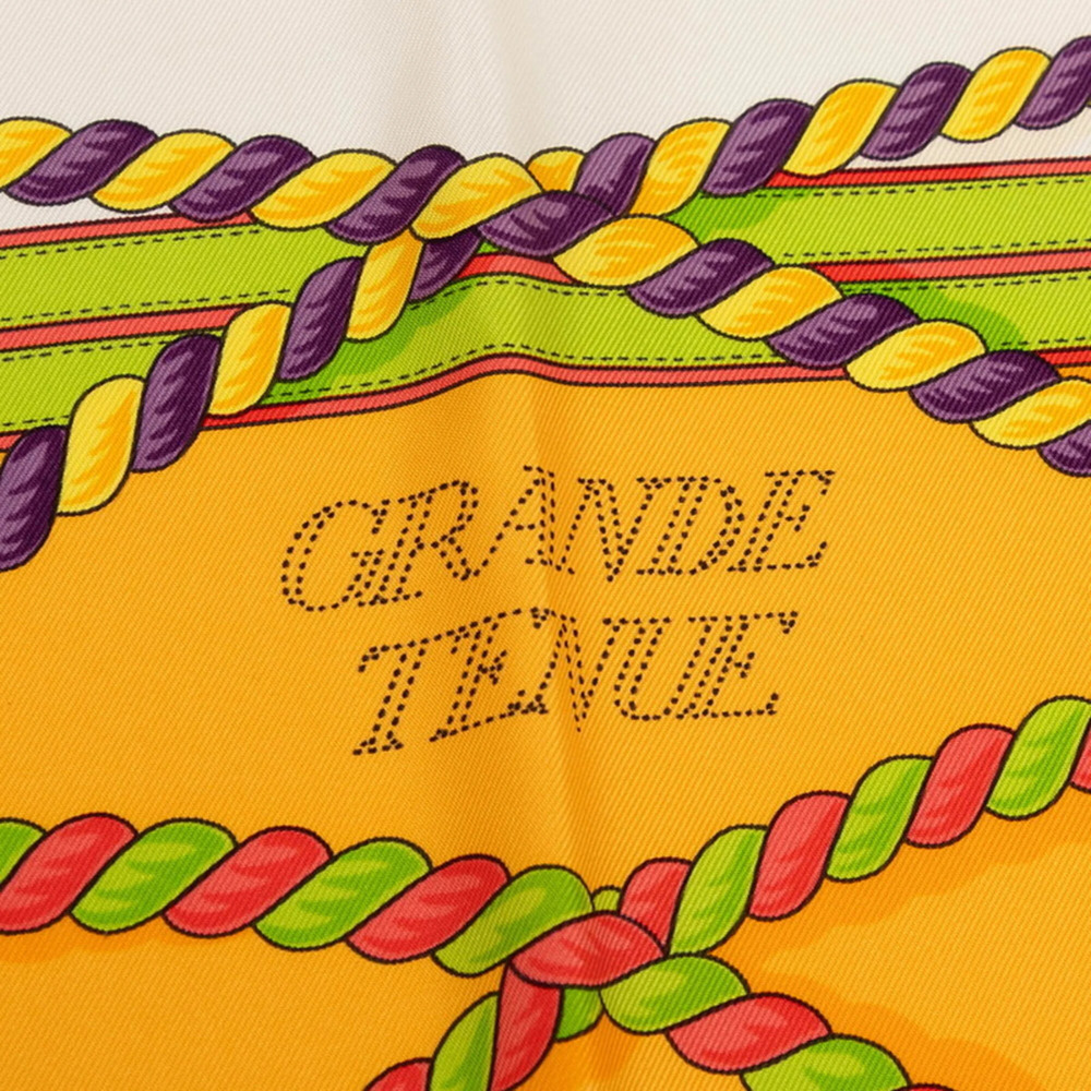 Hermes Carre 90 GRANDE TENUE Horse Ceremonial Scarf/Muffler, Large Size, Whit... - Picture 3 of 10